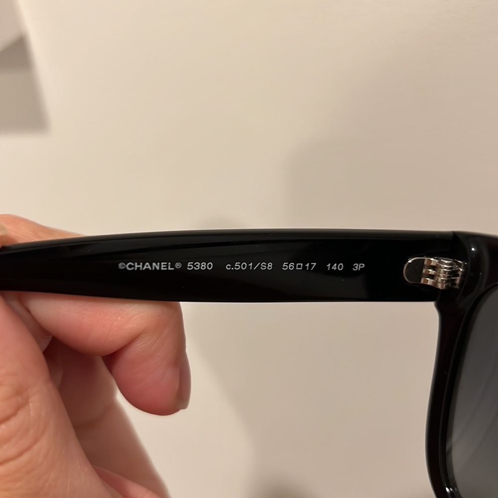 CHANEL 5380 Square Sunglasses in Black - Picture 9 of 11